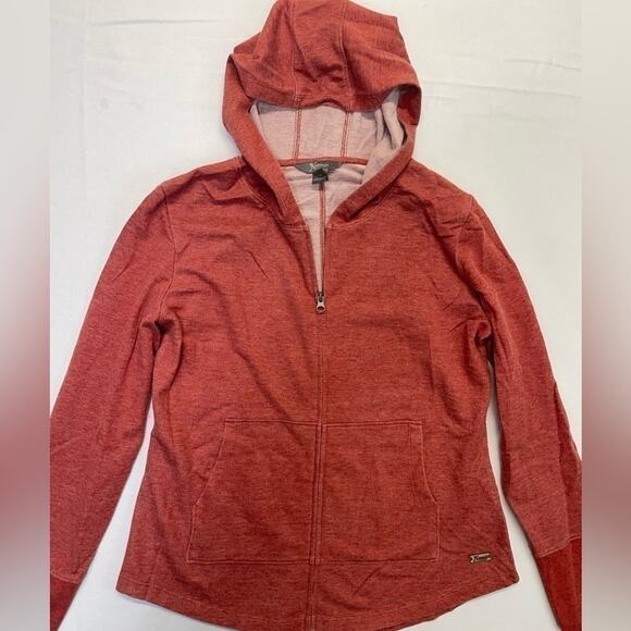 Natural Reflections French Terry Full Zip Hoodie Women’s Size Medium red orange - Picture 7 of 9